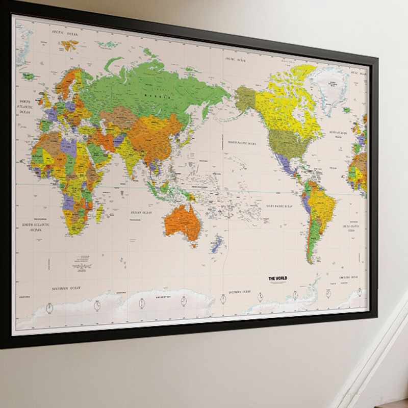 Star Map Poster - Duvar Haritası, Polyester, Ulusal Bayraksız Dünya