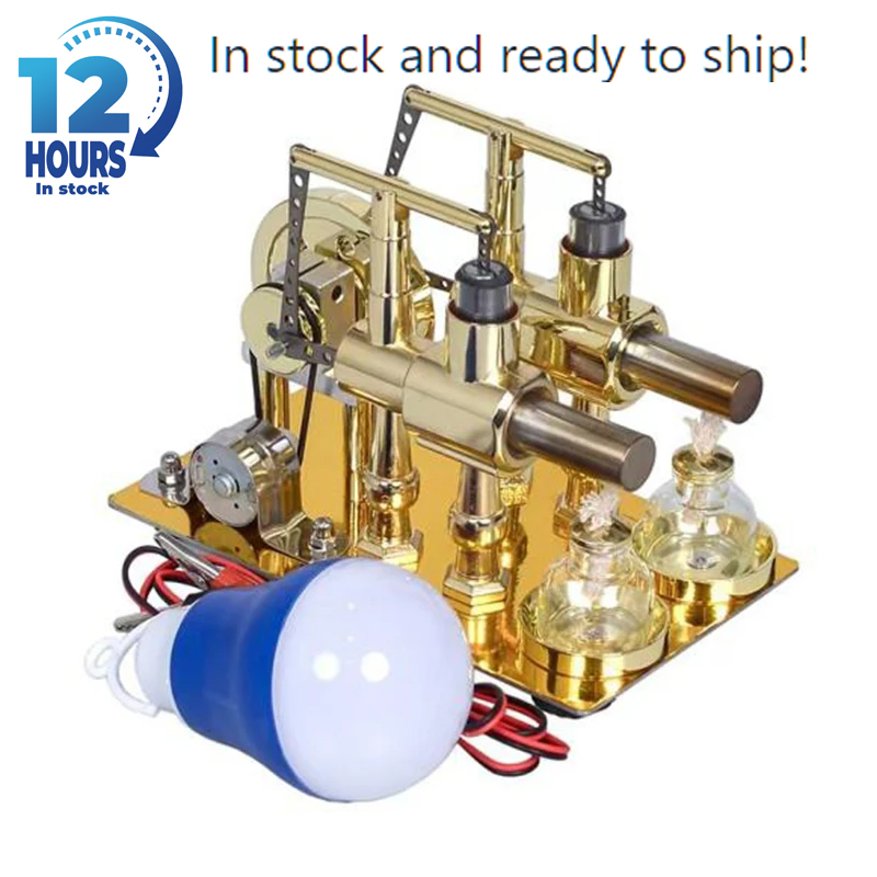 Science And Invention - İki Silindirli Stirling Motor Modeli Jeneratör