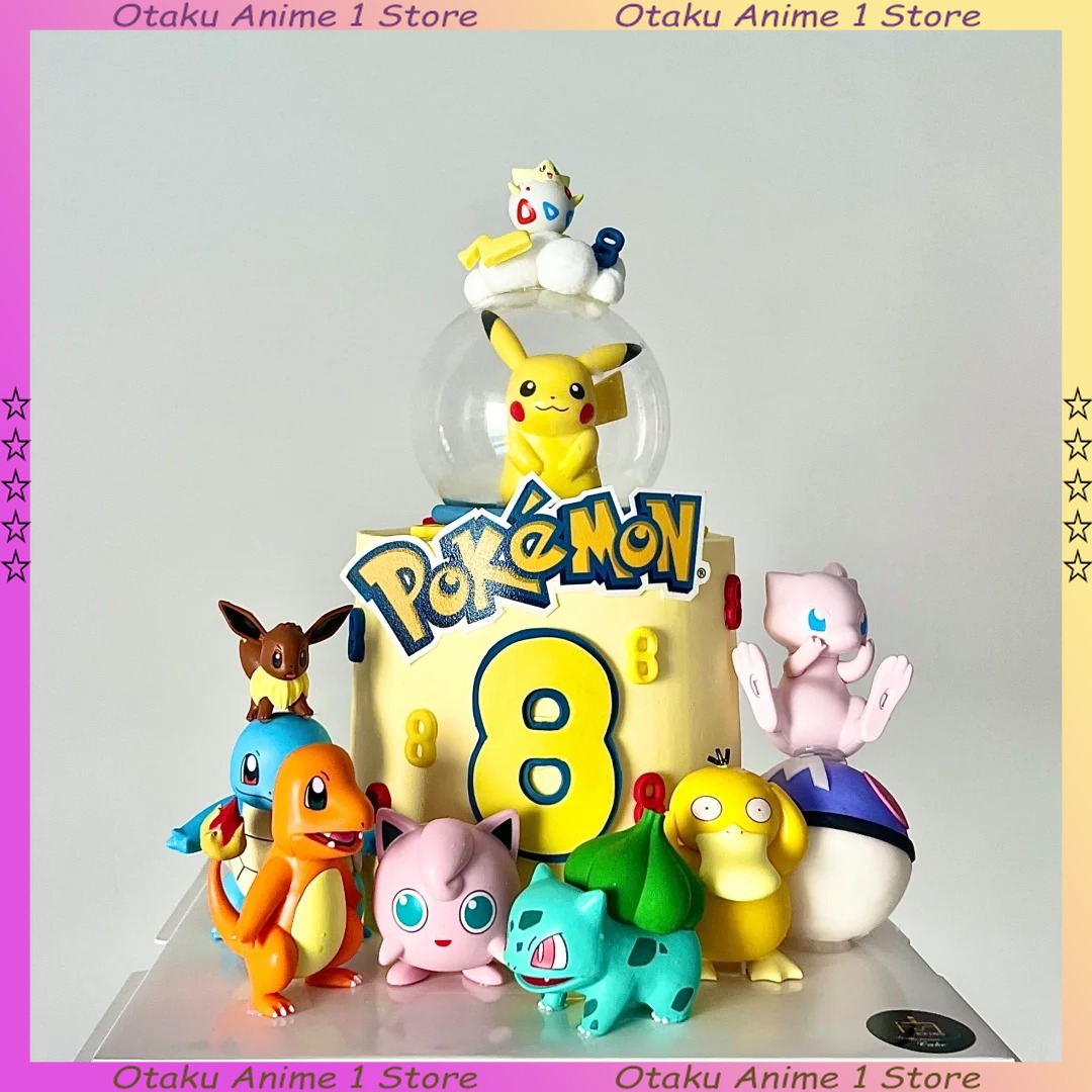 Science Of Happiness - 13 adet/takım Pikachu Kek Topper Dekorasyon