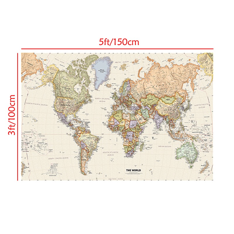 Vintage Asılı Poster Dünya Har - Star Map Poster incelemesi ve fiyatı